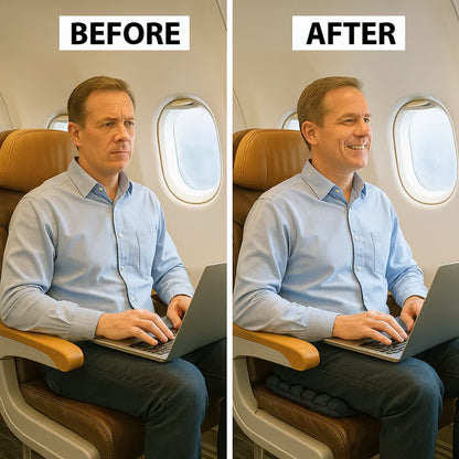 🔥LAST DAY 49% OFF - ☁TravelEase CloudComfort Cushion🎁Buy 2 Free Shipping - Black / 🎁Include Free Air Pump / ⚡Order in 3h → FREE 1st Class Upgrade