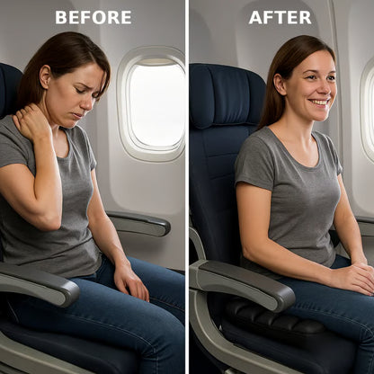🔥LAST DAY 49% OFF - ☁TravelEase CloudComfort Cushion🎁Buy 2 Free Shipping - Black / 🎁Include Free Air Pump / ⚡Order in 3h → FREE 1st Class Upgrade